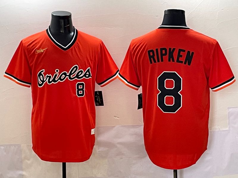Men Baltimore Orioles #8 Ripken Orange Game 2025 Nike MLB Jersey style 50912